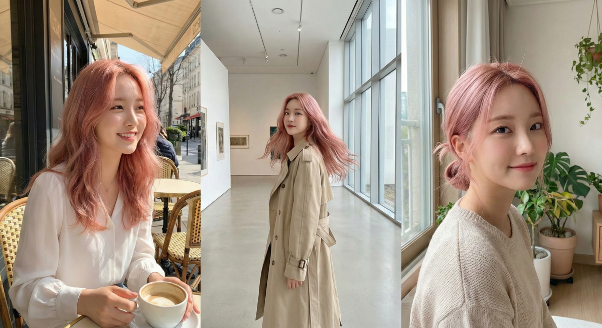 柔霧玫瑰粉色以霧面柔粉調修飾暗沉、提亮氣色，清新不浮誇，為氣質女生增添溫柔知性的顯白暖色選擇。