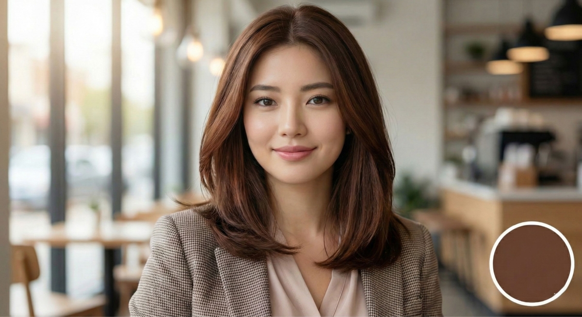 摩卡棕是所有染髮髮色中最穩健、最不挑人的選擇。