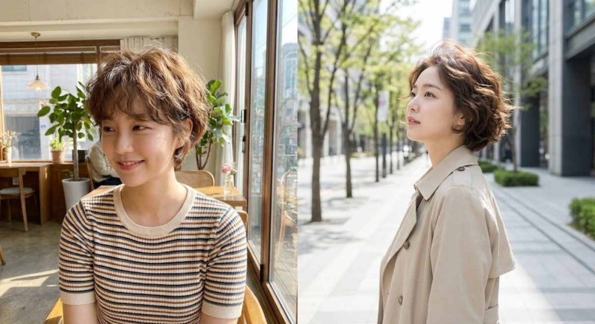 法式短捲髮（SHORT CUT PERM）在男孩風短髮基礎上加入自然波浪捲度，打造隨性柔和的法式氛圍，增加蓬鬆感與髮量，兼具中性帥氣與女人味，適合細軟髮女生。