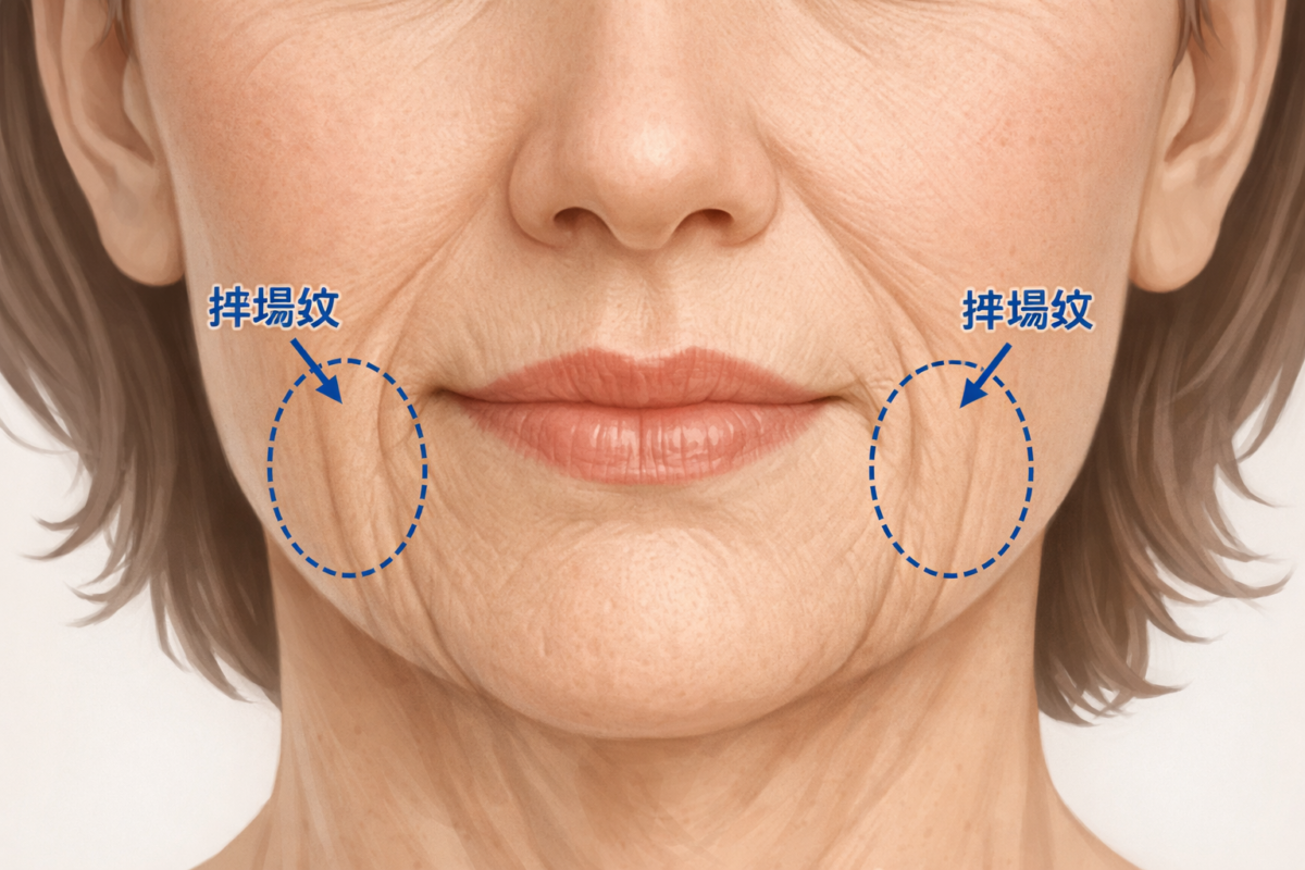 捧場紋是一種在面相學中代表極佳人緣的特徵,具體位置是在法令紋的兩側,起點從下巴兩側開始向上延伸。