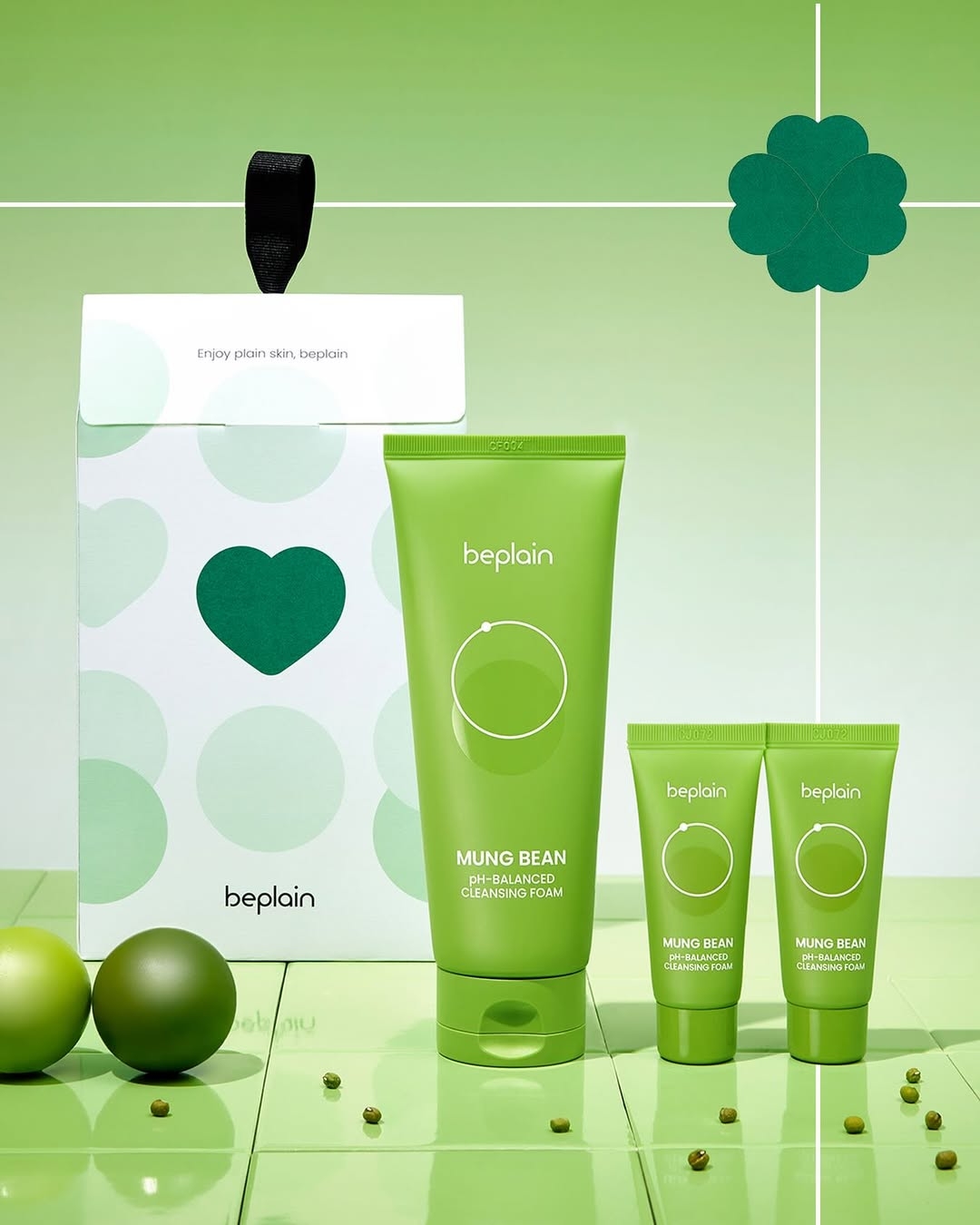 beplain 綠豆 pH 平衡潔面泡沫雖然溫和，但它的清潔力卻一點也不馬虎，連日常的防曬或淡妝都能卸得乾乾淨淨，不管你是哪種膚質，天天用它都超安心！