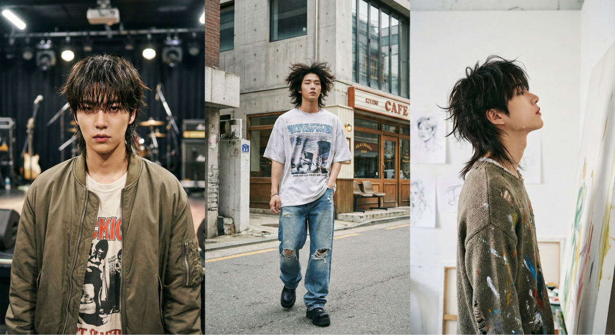 高層次凌亂狼尾是個性款,特色是層次極高、亂翹明顯,風格張力十足、舞台感強烈,適合長臉或偏瘦、五官立體,能放大整體氣場。