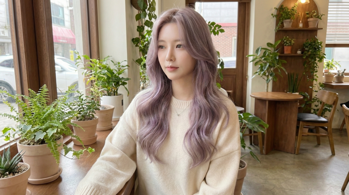 這款色號是在奶茶基底中透出一絲極細微的霧紫光澤，呈現出充滿神祕感的「仙氣氛圍」。