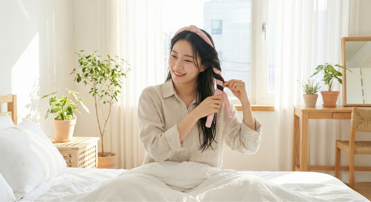 不用電棒也能用家中小物輕鬆DIY出慵懶法式捲或美人魚大波浪,省時又護髮。