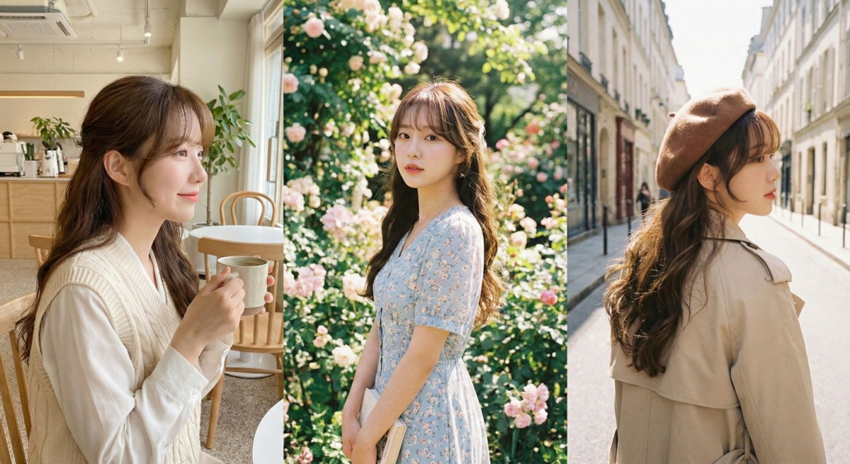 微捲公主切透過將兩側瀏海稍微夾彎，能打破直線剪裁的生硬感，營造出柔和浪漫的氛圍。