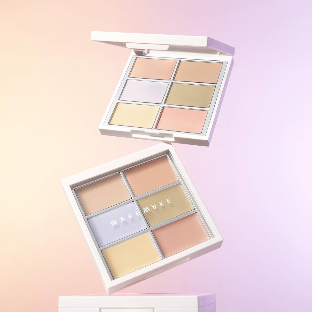 WAKEMAKE 六宮格遮瑕盤。