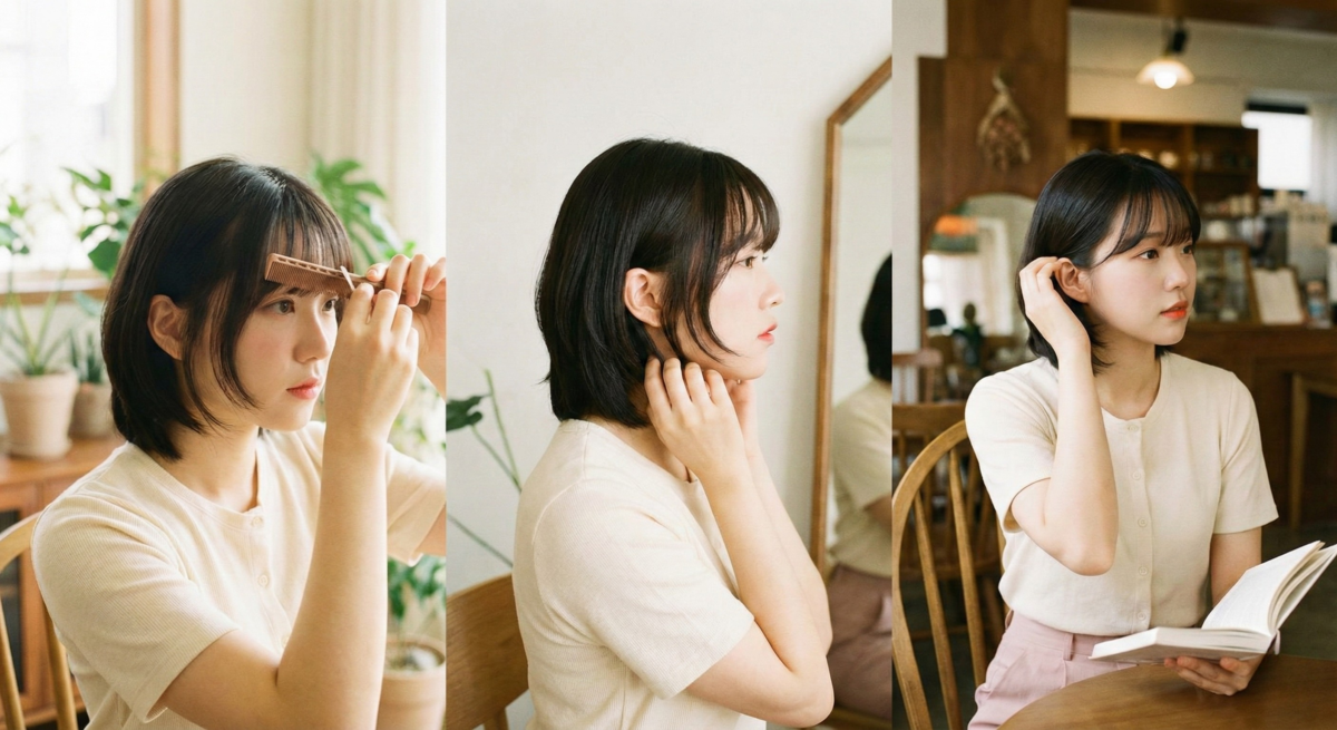 掌握圓梳矯正髮流、離子夾營造光澤與定型液收尾三招，就能輕鬆打造俐落服貼、整天不亂的完美公主切。