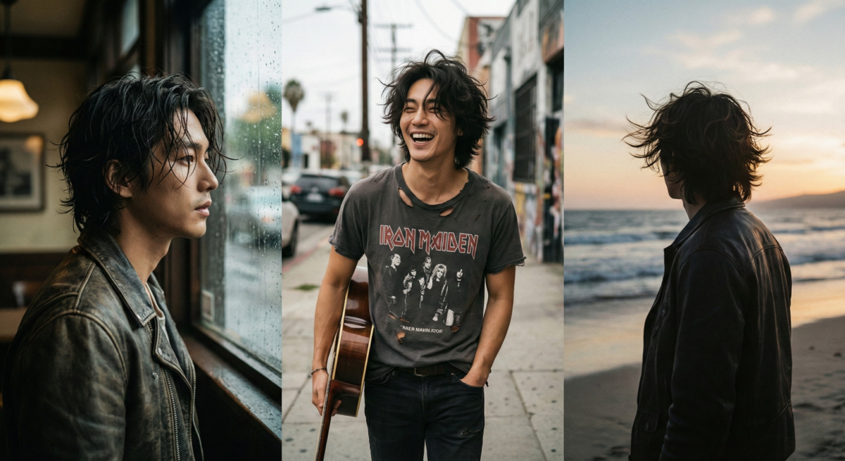 浪子系男生髮型以自然蓬鬆或濕感、不對稱線條、多風格融合與重視氛圍感為主要特色，呈現自由隨性的個性風格。