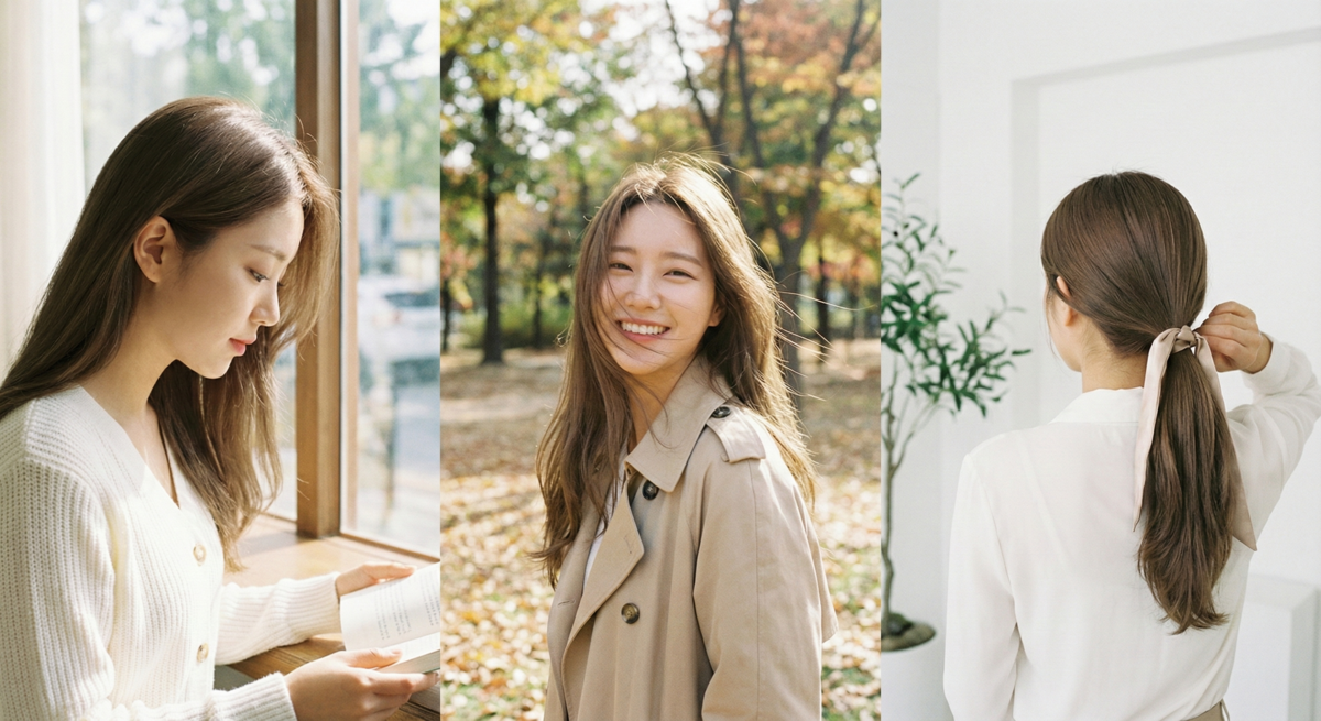 榛果深棕低調有質感，柔霧感比黑髮輕盈、比一般棕色細膩，能減輕髮量厚重感，修飾臉部線條，輕鬆展現自然日常美感。