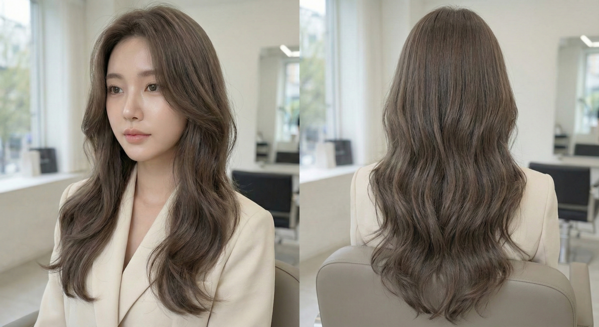 透過霧面質地將枯黃感轉化為高級的「混血風」印象,是兼顧質感與顯白的首選免漂髮色。