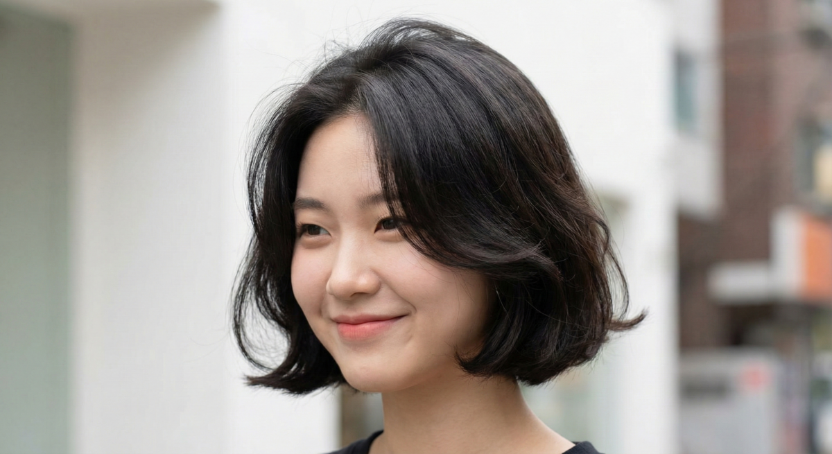 這款髮型以耳下的黃金長度為核心，利用髮尾自然的「外翹」弧度，能精準地包覆並柔化顴骨與下顎線條。