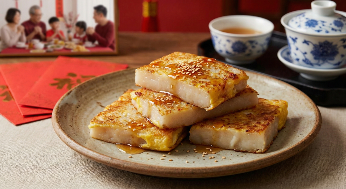 年糕寓意「步步高升」,外脆內軟的口感最受歡迎。