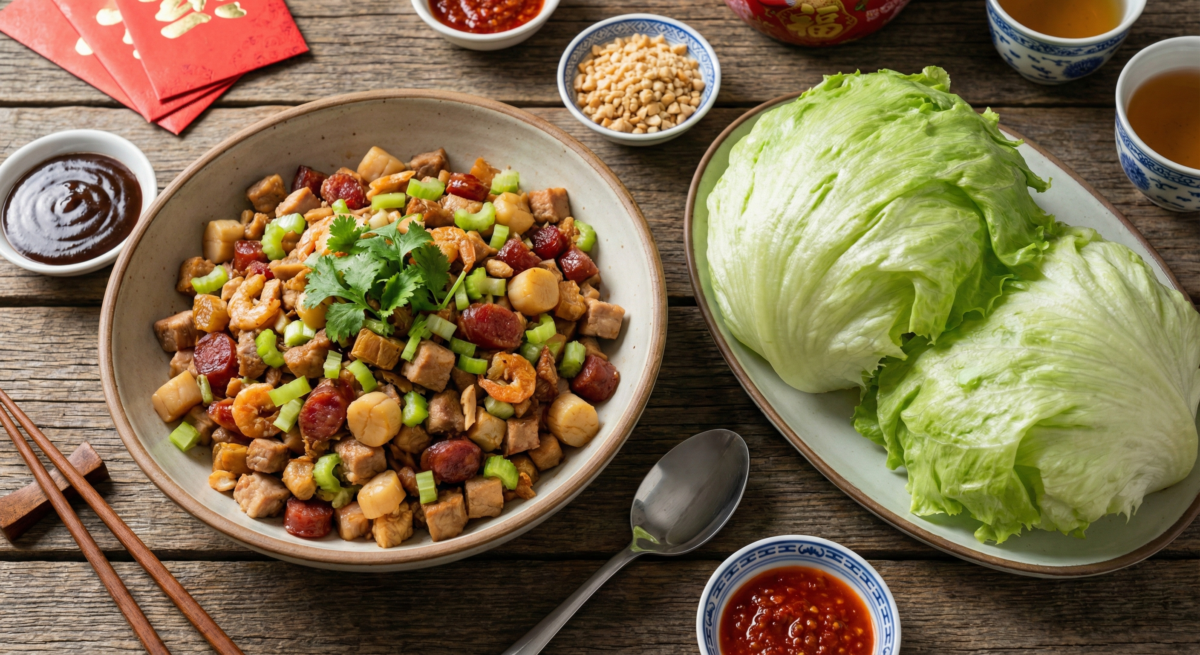 「生菜」諧音「生財」,寓意新一年財源廣進。