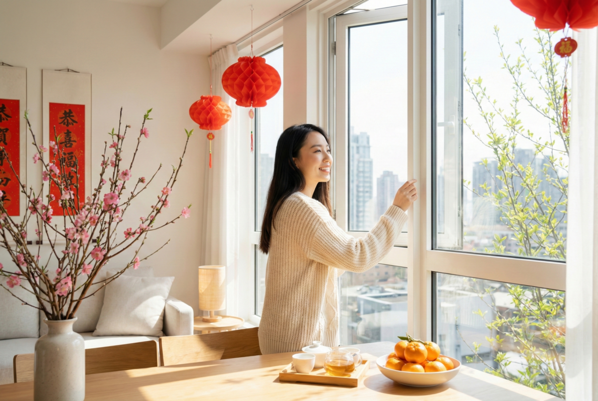 立春早上打開門窗迎陽氣、送走舊氣，象徵為家中注入新能量與好運。