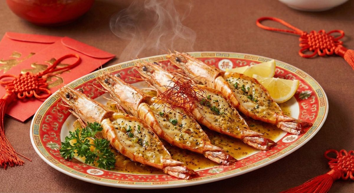 大蝦代表「笑哈哈」,加入濃郁的牛油和蒜蓉,香氣簡直讓人欲罷不能。