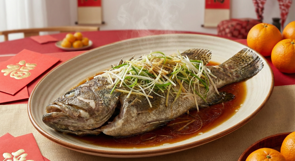 無論有多少菜式,魚都是雷打不動的主角,代表著「年年有餘」!