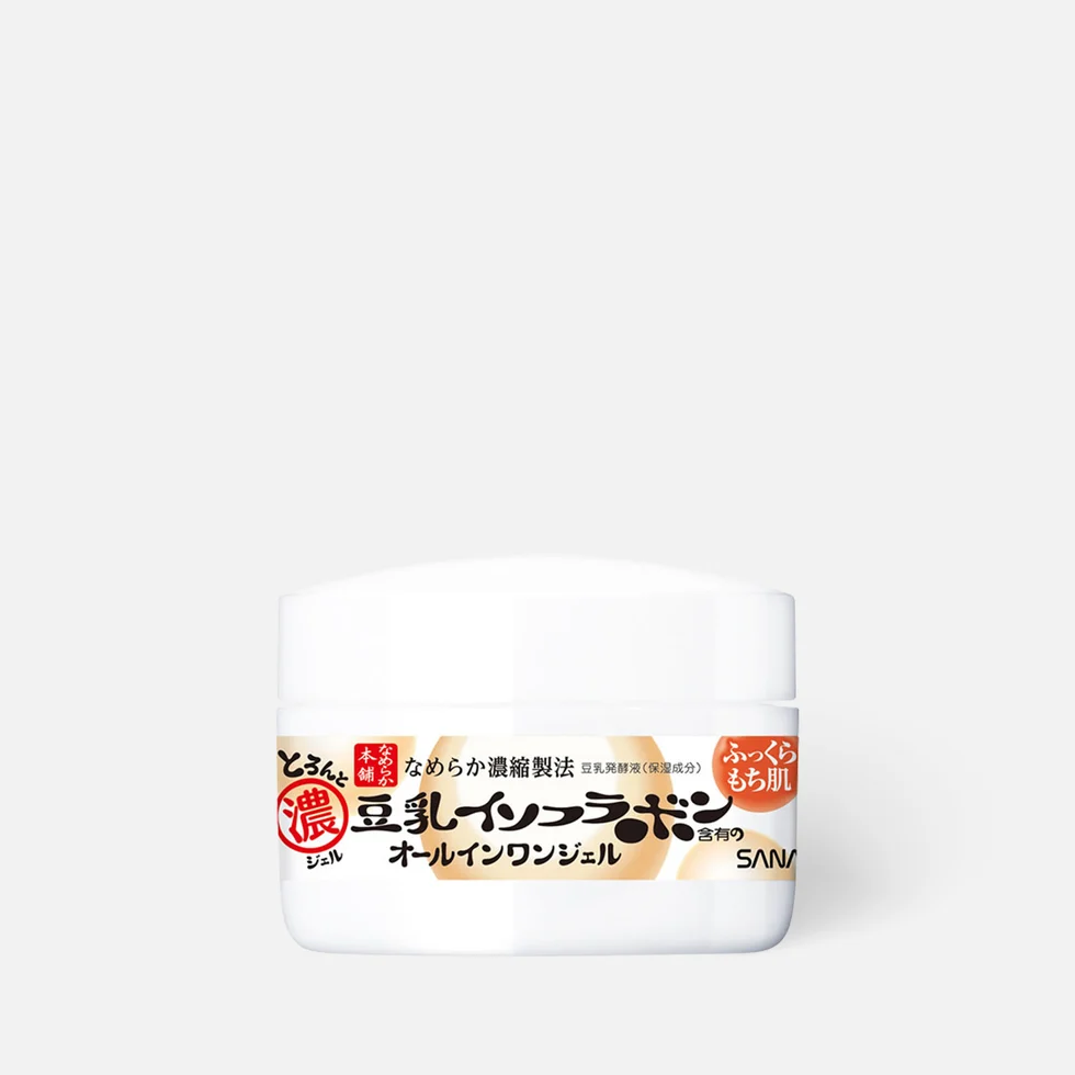 SANA莎娜豆乳美肌濃潤多效凝膠NC結合六大護膚功能，添加大豆異黃酮及豆乳發酵液，幫助改善乾燥粗糙，維持柔滑水潤膚感。