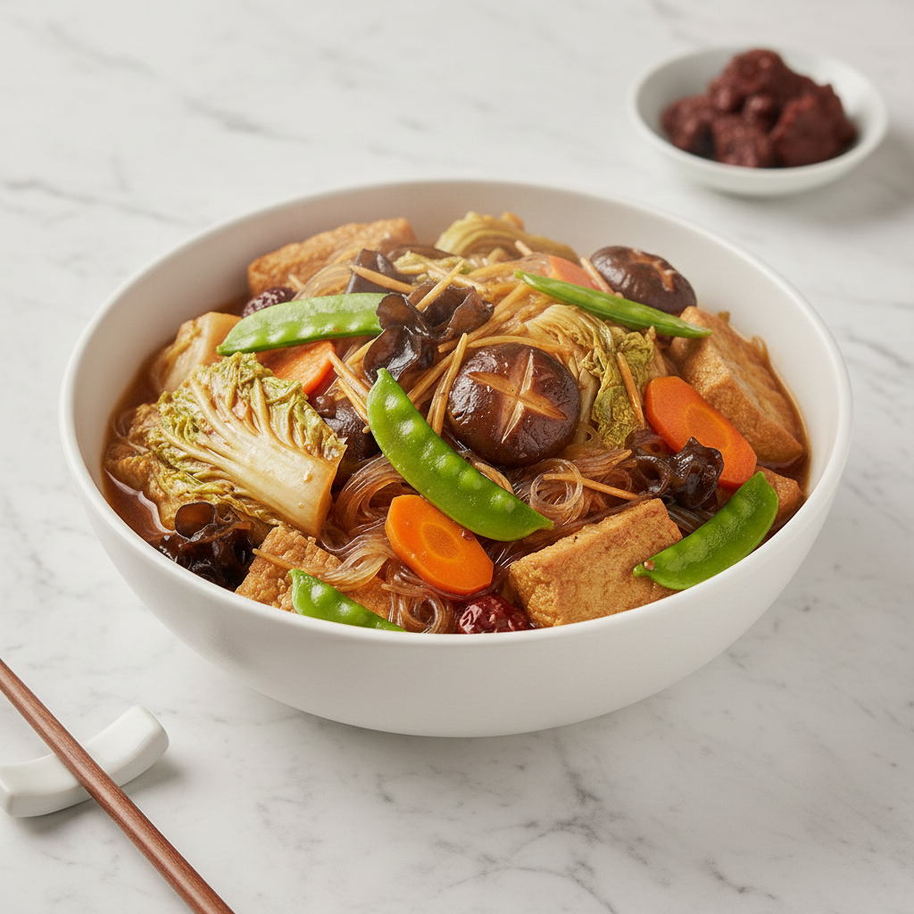 溫公粗齋（又稱南乳粗齋）是廣東經典名菜，這道菜不僅是賀年不可或缺的佳餚，象徵著新年茹素不殺生、祈求福報的傳統，更因其食材豐富、鹹香入味而深受大眾喜愛。