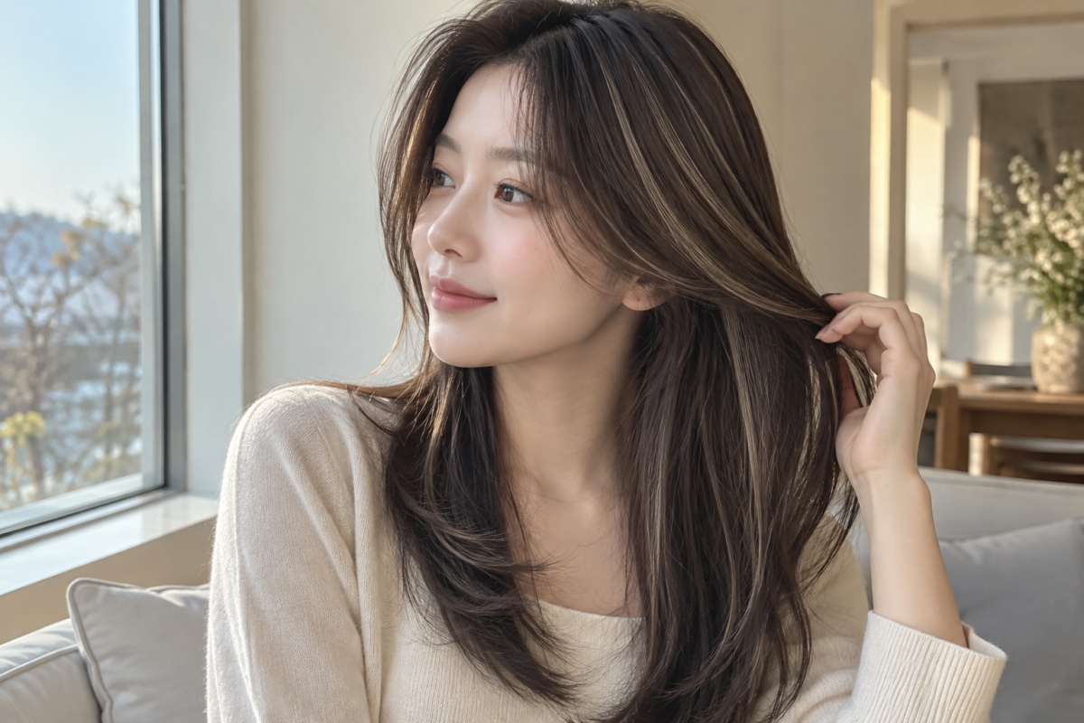 遮白髮線條染的補染時間因白髮生長速度、髮色對比及髮根明顯程度而異,深淺線條融合得自然可延長補染間隔,白髮集中在頭頂或分界線則可能需要較早補染。
