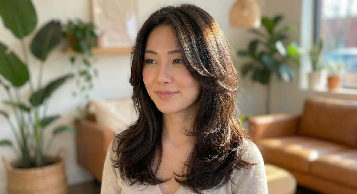 對於不想留長的人來說，蝴蝶剪層次感長鮑伯長度最為理想。