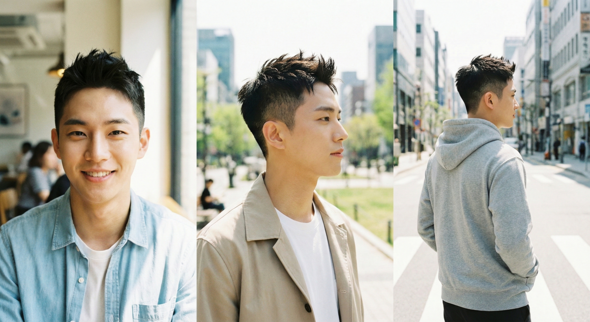 兩側短 x 短飛機頭：短飛機頭兩側剃短，頂部微立瀏海，清爽俐落又有朝氣，適合快節奏生活的男生。