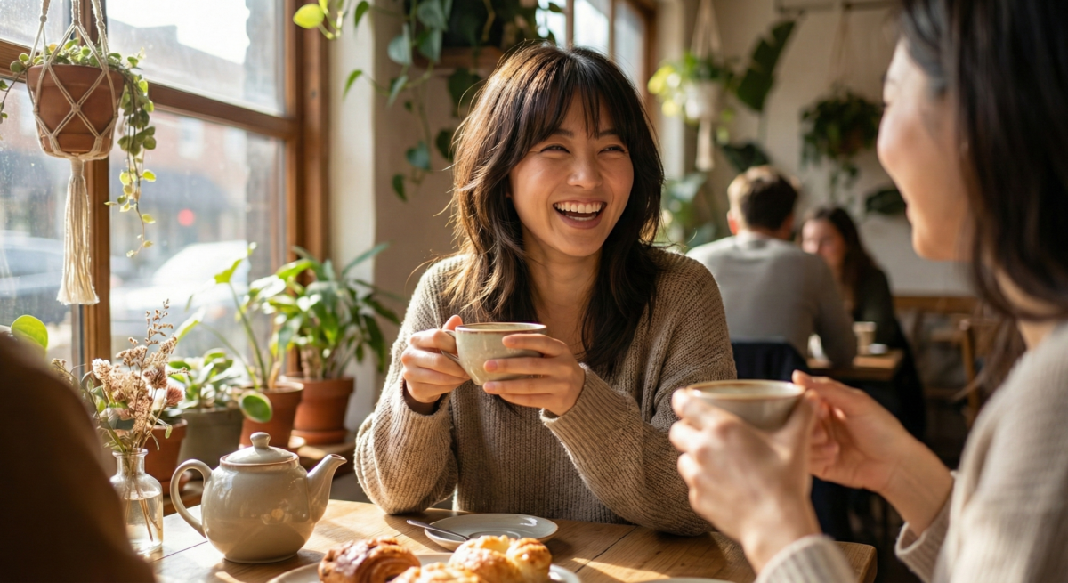 相較於傳統大波浪的浪漫感，這款髮型融入了狼尾剪鮮明的層次結構，讓直髮不再扁塌死板，反而散發出一種率性且充滿現代感的摩登氣息。