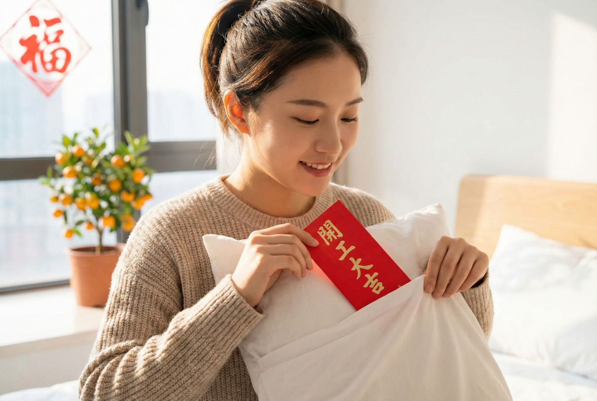 如果辦公室不便收藏，可將開工利是放在書桌、床頭或枕頭下，讓好運融入生活並持續催旺財運與事業運。