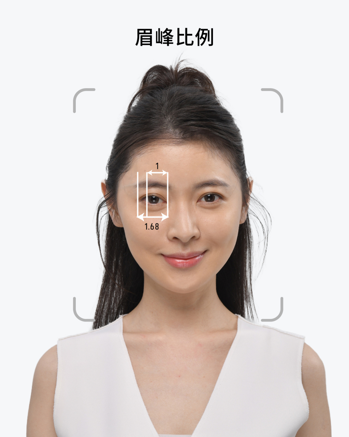 眉峰比例