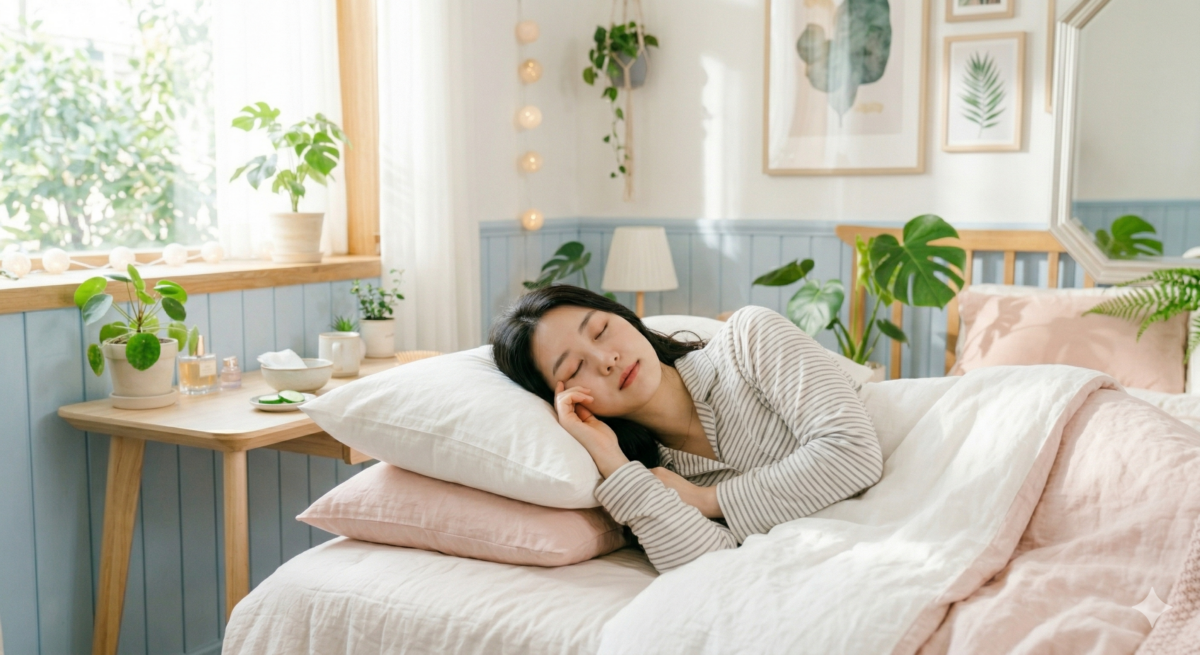 睡眠不足容易令眼袋更明顯,想改善疲勞型浮腫,先把睡眠補足通常會有幫助。