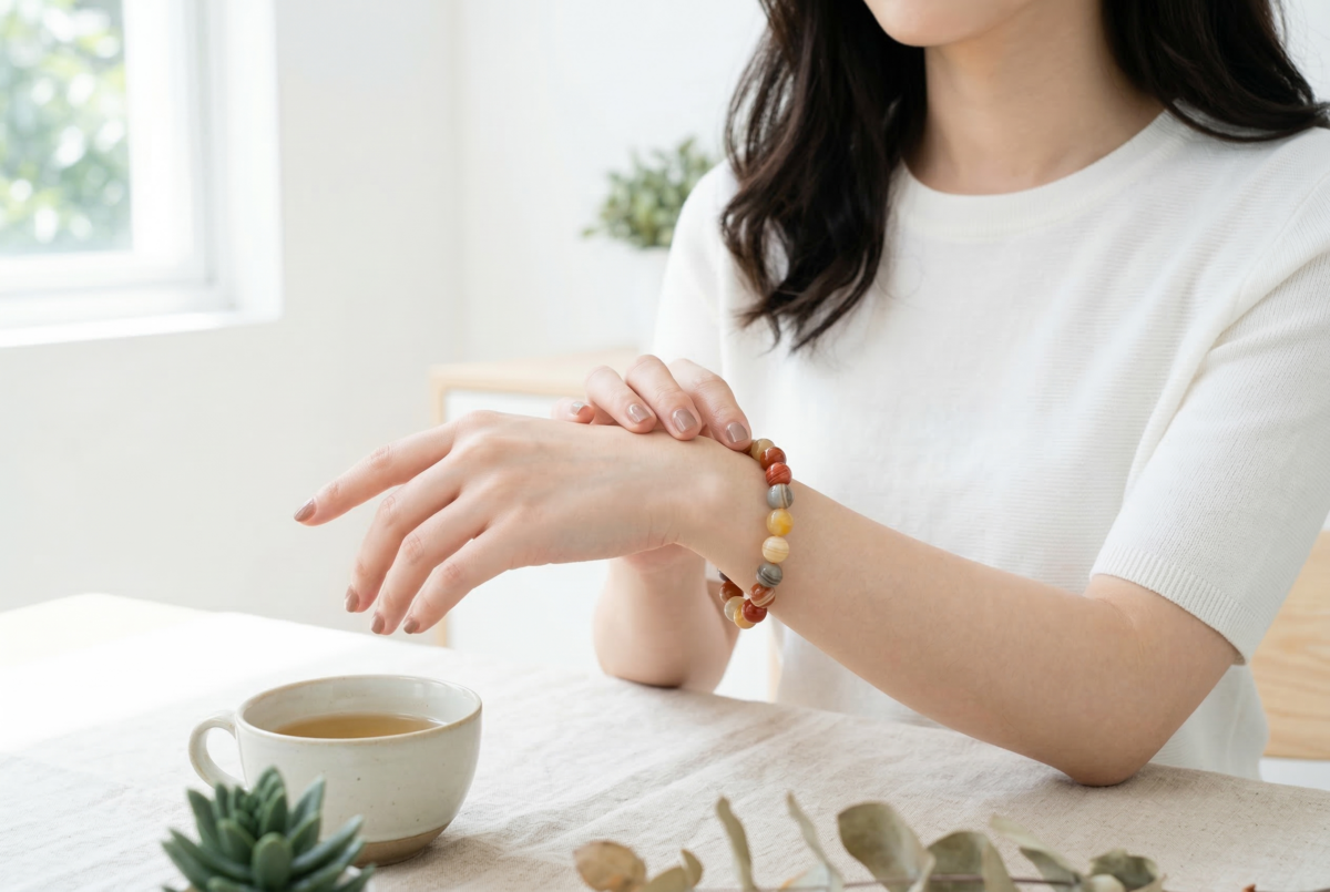 阿拉善戴左手或右手沒有絕對標準，若參考「左入右出」說法可依想接收或釋放的狀態來選，但日常更重要的還是佩戴習慣與搭配感。