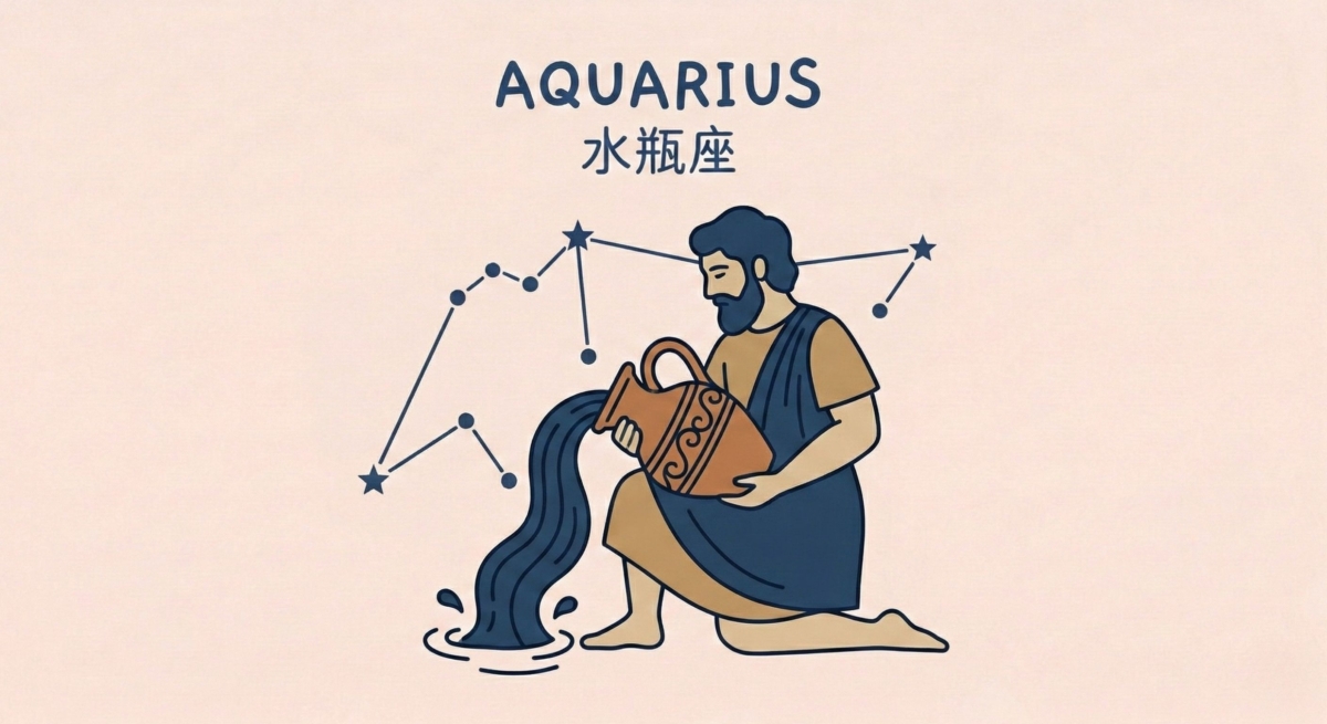 水瓶座是兼具理智與叛逆精神的風象星座，由天王星與土星共同守護。他們以獨樹一幟的創新思維與人道關懷著稱，既是邏輯嚴密的智者，也是不隨波逐流的開拓者。