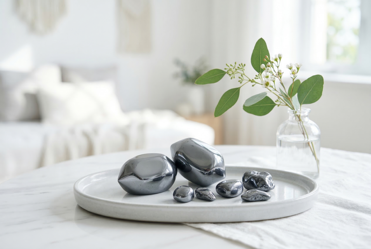 鈦赫茲雖非天然礦石、沒有固定命理定義,但因銀灰金屬光澤通常偏屬五行「金」,也常被認為略帶「水」的特質。