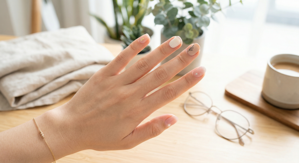 新手挑短甲指甲彩繪時，先從百搭底色、清爽簡約設計和小面積點綴入手，通常最不容易出錯，也更耐看。