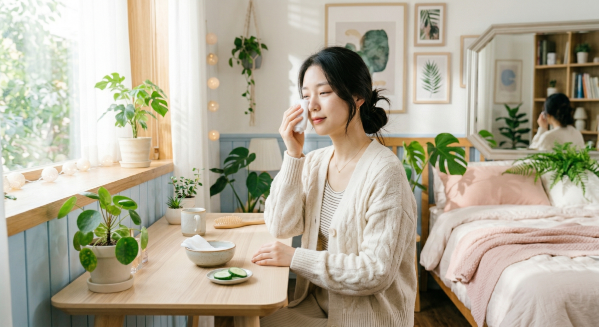 冷敷是快速改善眼袋浮腫的簡單急救方法,能幫助眼下暫時消腫、看起來沒那麼疲倦。