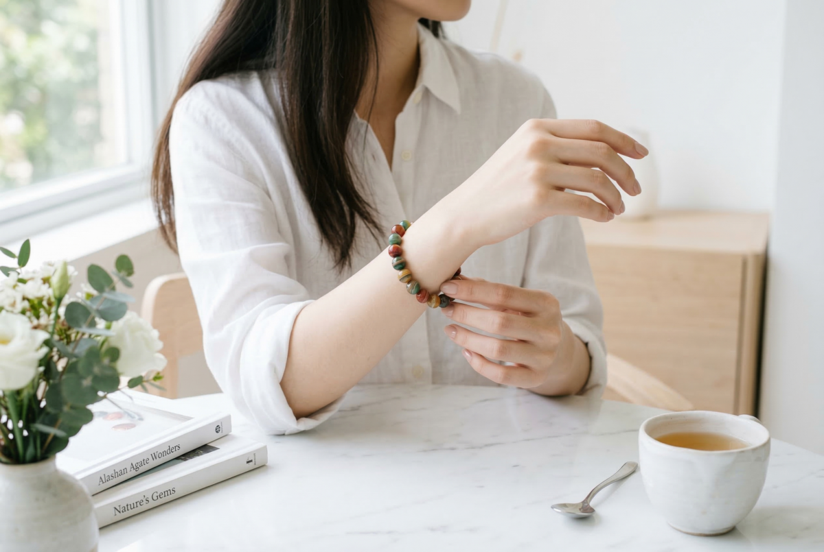 阿拉善常被視為兼具療癒感、保護感與好運寓意的日常飾物，能在民間說法中象徵穩定情緒、提升自信與整體狀態。