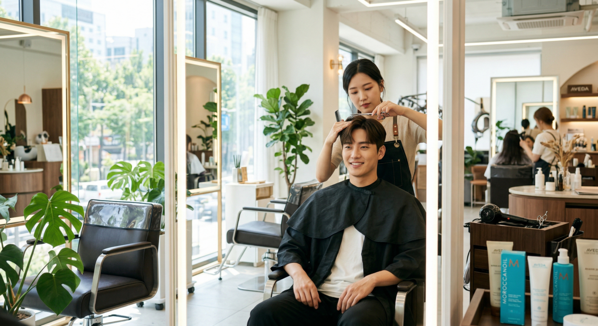 想剪微分碎蓋時，和設計師溝通的重點是清楚說明自己想要韓系自然感、碎瀏海微分線、頭頂蓬鬆層次，以及兩側修薄又好整理，最好再搭配參考圖更準。