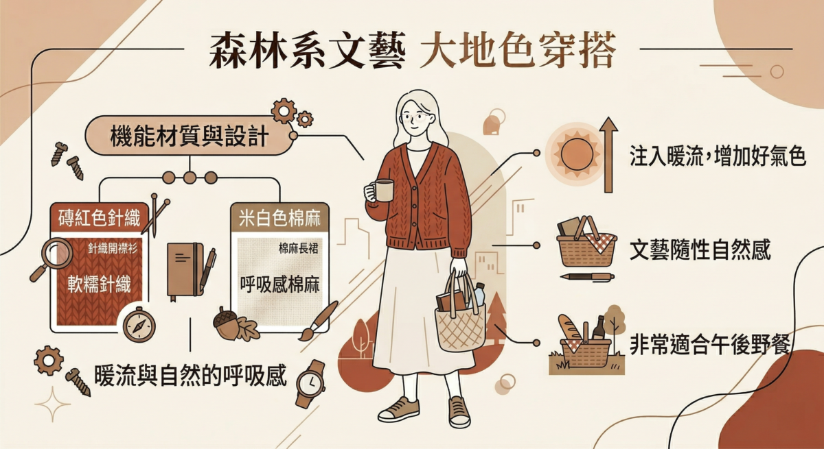 磚紅色能打破傳統大地色的沉悶，為視覺注入一股暖流並增加好氣色。