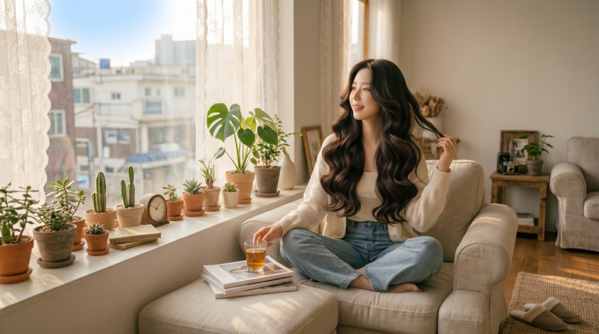 法式捲的捲度較為鬆散、隨意，帶有慵懶的女人味。