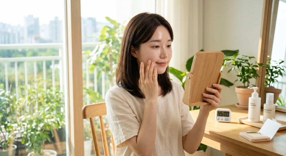 想判斷自己是不是混合肌，可在洗臉後不擦保養品等待 30 至 60 分鐘，若 T 字位明顯出油、兩頰卻偏乾或緊繃，通常就是混合肌。