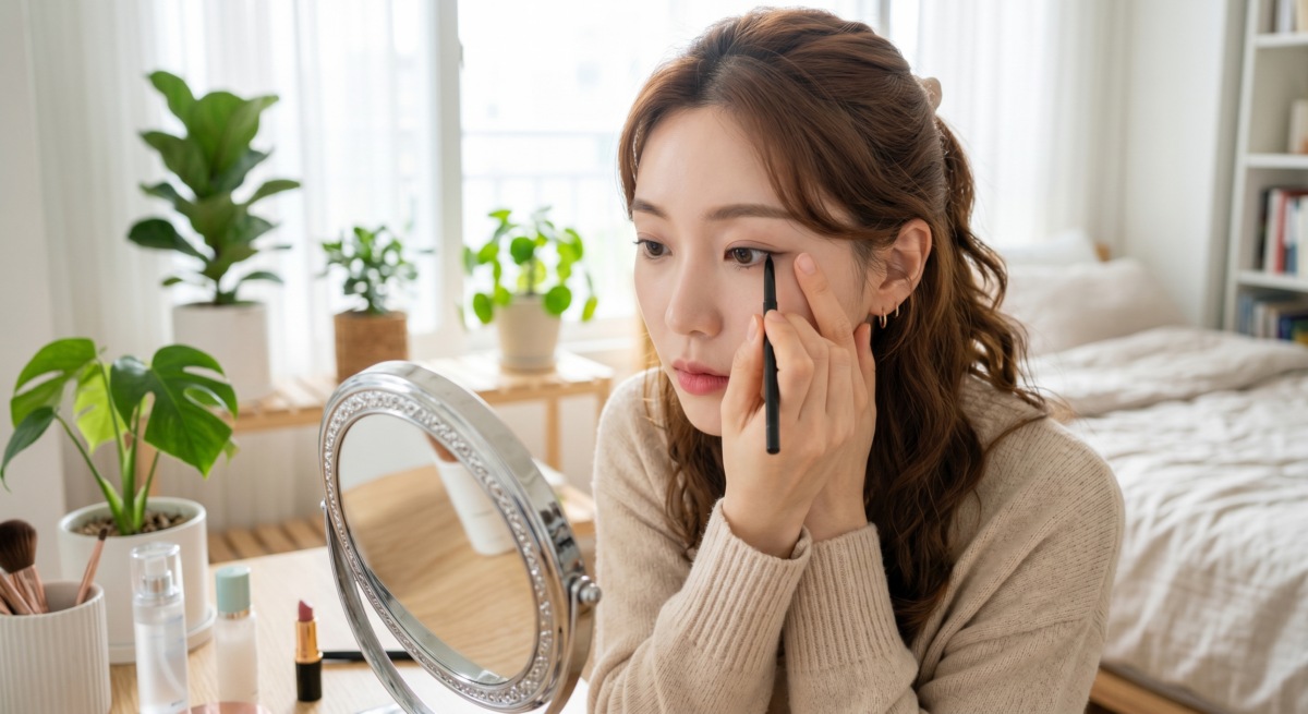 新手畫內眼線最容易失手,通常是因為畫得太粗、位置太靠近黏膜、眼皮未控油,或一開始就用太難控制的產品和畫法。