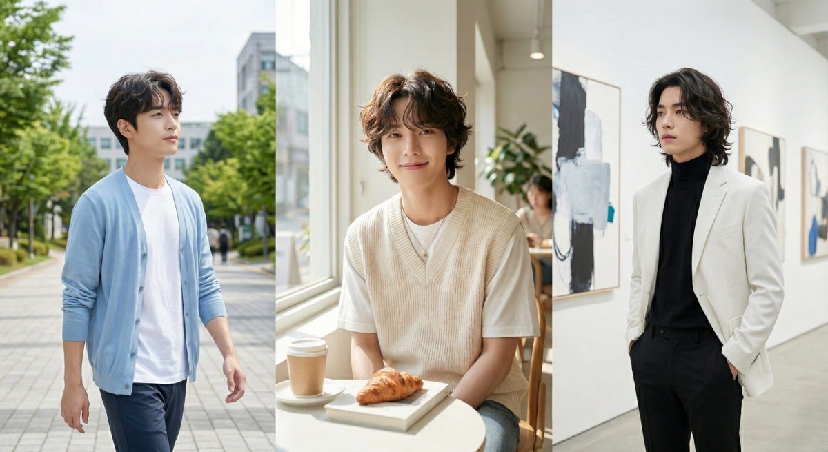 紋理燙不太挑長度,短髮偏清爽俐落,中短至中長髮最能做出自然韓系感,稍長髮則更有層次和氛圍感。