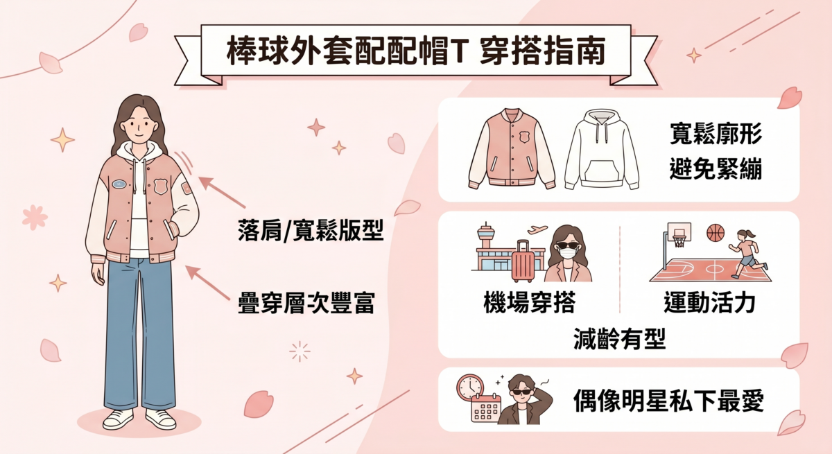 這是許多韓國偶像明星私下最常見的機場穿搭之一，看起來既減齡又具備十足的運動活力。