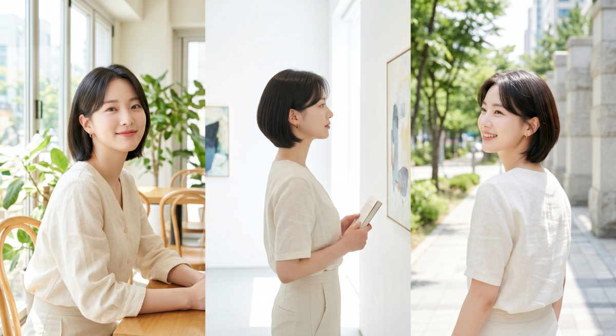 掛耳短鮑伯以乾淨輪廓和自然塞耳造型帶出清爽氣質感，不用花太多時間整理，也能順便修飾頭型。