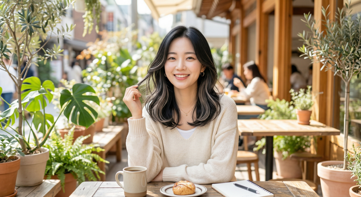 米灰色比純灰更柔和，能替黑髮增添冷色層次，又不會顯得太強烈，很適合想低調嘗試冷色系的人。