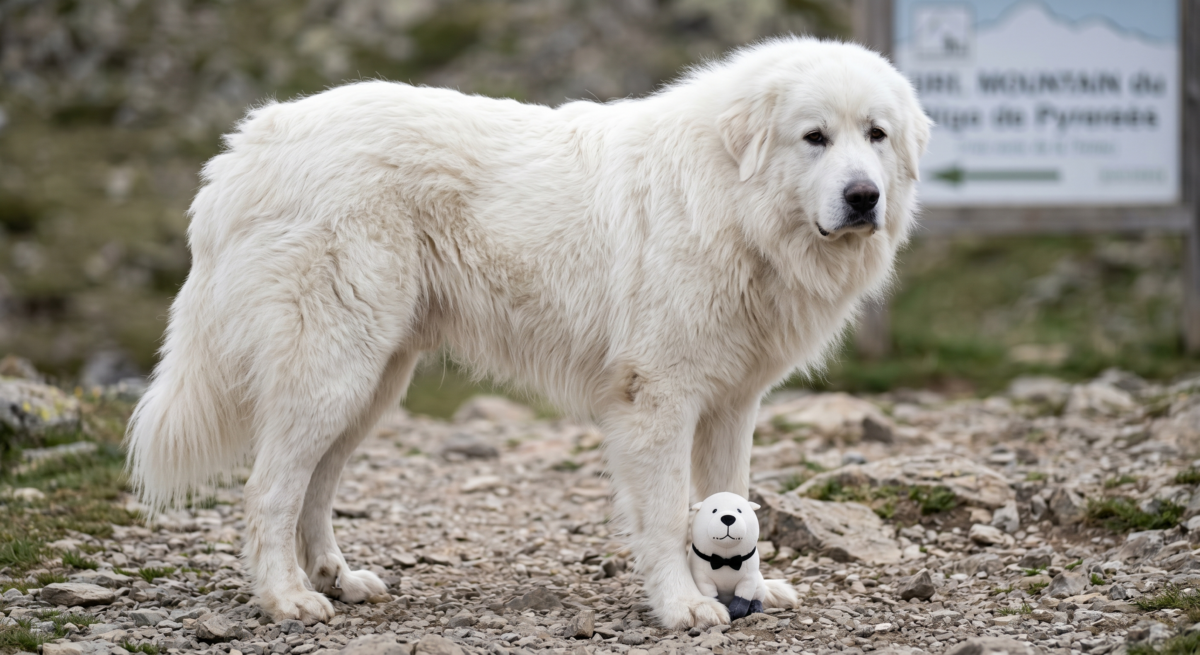 彭德之所以像大白熊犬，主要因為牠們同樣有高大體型、雪白厚毛和溫和憨厚的表情，呈現出「溫柔巨人」的可愛感。