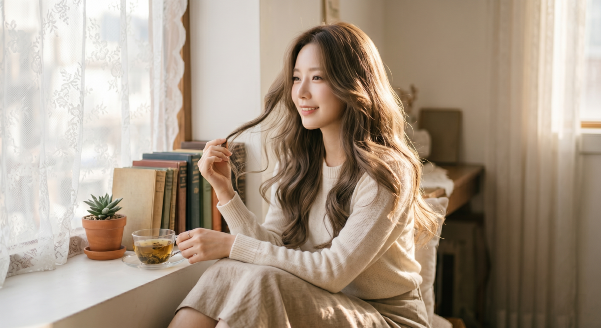 韓系S捲是韓國流行髮型中常見的捲度，呈現優雅的S型曲線。