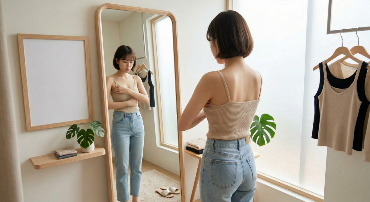 夏天有副乳想穿背心，關鍵不是只靠遮掩，而是先選對能修飾側邊線條的內衣，再搭配合適版型的背心。