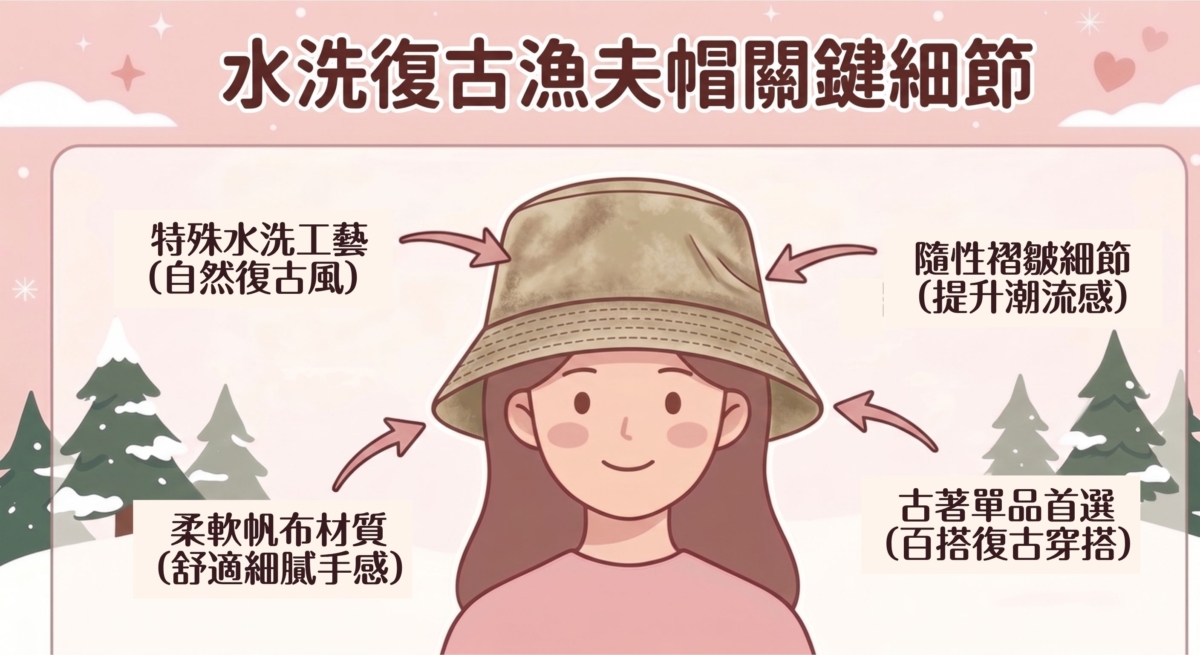 經過特殊水洗工藝處理，面料呈現出復古且自然的舊質感，非常適合搭配古著單品。