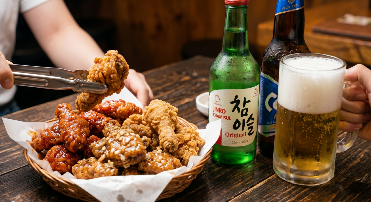 燒啤最適合配韓式燒肉、炸雞、辣炒年糕、部隊鍋和煎餅這類味道較重或偏油的食物，因為喝起來更解膩也更過癮。