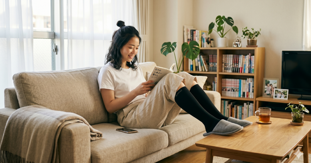 搭配壓力襪一齊使用，美腿效果事半功倍。